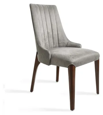 Produktbild von Grau Stuhl Esszimmer Design Moderne Polstersitz Luxus Einrichtung Neu