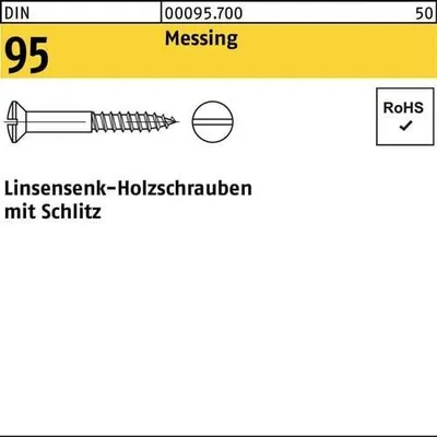 Produktbild von Reyher  95 MS Holzschrauben 6x 60 mit Schlitz (100 Stück)