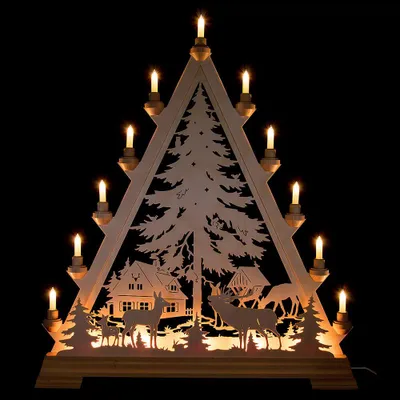 Produktbild von Lichterspitze Forsthaus (55x66cm) von Kunstgewerbe Taulin