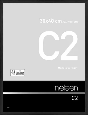 Immagine prodotto di Cornice Nielsen in alluminio C2 nero opaco 30x40 cm vetro acrilico