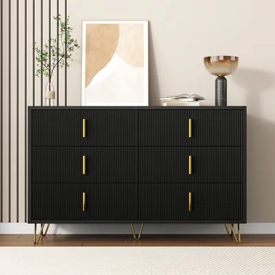 Produktbild von Sideboard 120/40/77 cm, Mehrzweckschrank mit Schubladen, Küchenschrank, Kommode, Aufbewahrungsschrank