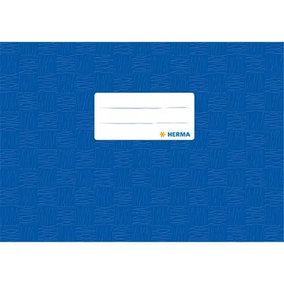 Produktbild von HERMA 19841 Heftschoner PP A5 quer dunkelblau robust mit Etikett