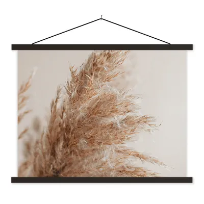 Produktbild von MuchoWow® Textilposter Gras - Pflanzen - Natur - Pampasgras 150x113 cm mit schwarzem Rahmen - Wohnzimmer