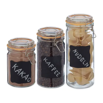 Produktbild von relaxdays Aufbewahrungsgläser 3er Set