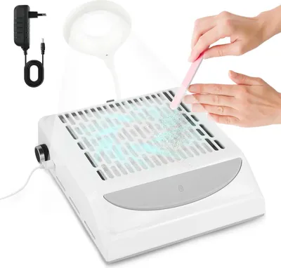 Produktbild von Nagelstaubabsaugung - Professioneller Nagelstaubsauger 100 W - Staubabsauggerät Maniküre - Mit Filter und LED-Licht - Sehr leise - 220–240V