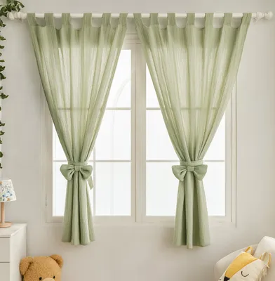 Image de Passants (2 pcs), Rideaux 100 x 150 cm court Lot de 2 Kaki
