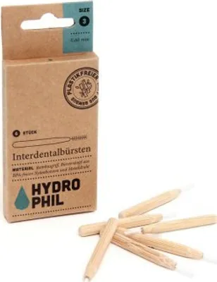 Produktbild von Hydrophil Zahnseidenhalter 0,60 mm mit Bambusgriff und Nylon von Castorol (6 Stück)