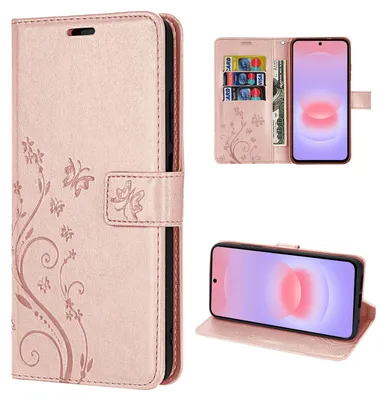 Produktbild von Handy Tasche für Samsung Galaxy A37 / A36 Hülle Handyhülle Klapphülle Wallet Case Rosegold