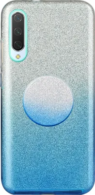 Produktbild von Für Samsung A10/A50/A30S/A70/A20S Handy Case Gradient Farbe Glitzer Pulverabdeckung mit Airbag Bracket blau