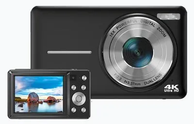 Produktbild von Siltcon® Digitalkamera 4K Ultra HD 64MP – Dual Lens Vlog Kamera, 16x Zoom, Webcam, inkl. 64GB SD-Karte