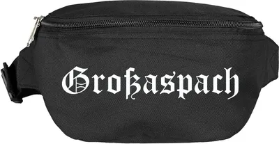 Produktbild von Großaspach Bauchtasche - Altdeutsch bedruckt - Gürteltasche Hipbag Schwarz