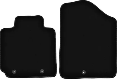 Image de Wielganizator Tapis avant de sol velours sur-mesure pour Hyundai Veloster (2011-2018, coupé) noir, jeu 2 pièces, fixations