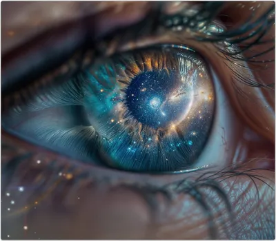 Produktbild von Spritzschutz Herdabdeckplatte Schneidebrett aus Glas Galaxie im Auge 1-Teilig (60x52cm)