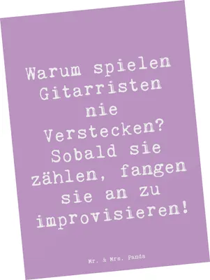 Produktbild von Mr. & Mrs. Panda Fotokarte Spruch Gitarre Improvisation - Lavendeltraum - Geschenk, Postkarte, Leidenschaft, Postkarten, Lernen, Ansichtskarte, Ansichtskarten, Freiheit