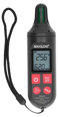 Produktbild von Thermometer, Hygrometer, Mini-Temperatur- und Feuchtigkeitsmessgerät, digitales Display, Handheld-Gerät