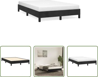 Produktbild von The Living Store Bettgestell Schwarz 120x190 cm Samt