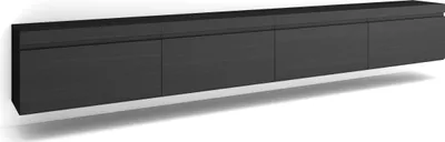 Image de COZY Meuble TV, Banc Télé, 320x35x45cm, TV grand format, Suspendu, Mural, Noir