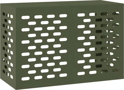 Zdjęcie produktu dla vidaXL Osłona klimatyzacji oliwkowozielona 90 x 40 x 60 cm stalowa