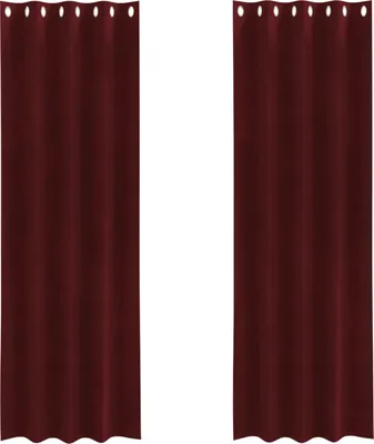 Obrázek produktu pro vidaXL Zatemňovací závěsy 2 ks vínově červené 140 x 245 cm sametové