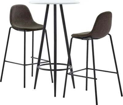 Produktbild von Möbel 3-tlg. Bar-Set Stoff Dunkelgrau - Esszimmer 3051133