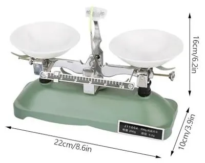 Tafelwaage 200 g, mechanisch, mit Gewichtssatz und Pinzette, 0,2 g Genauigkeit