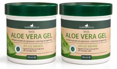 Produktbild von Herbamedicus Aloe Vera Gel Hautcreme 250 ml (2 Pack)