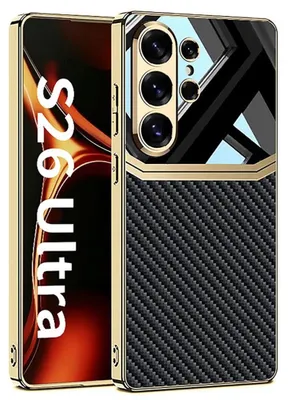Immagine prodotto di Custodia in carbonio per Samsung Galaxy S26 Ultra 5G in Pelle finta, protezione ibrida in TPU