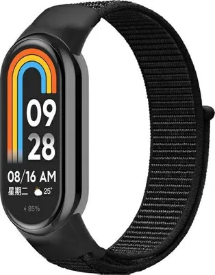 Zdjęcie produktu dla Beline Pasek Mi Band 9/8 Nylonloop       Czarny/Black