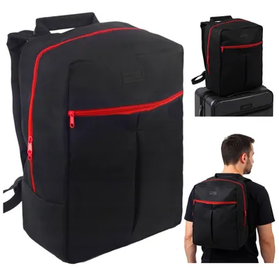Produktbild von CONVEY Reisetasche Handgepäck 40x30x20 cm Schwarz Rot