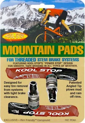 Immagine prodotto di Pastiglie freno Kool-Stop T1 MTB dual V-Brake, profilo L=785mm asimmetrico per cerchi in alluminio nero/salm
