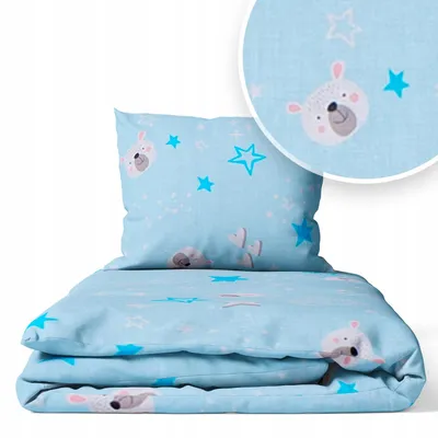 Image de Parure de lit pour enfant - 135 x 100 avec taie d'oreiller 60 x 40 - 100 % coton Antiallergique - Parure de lit pour enfant