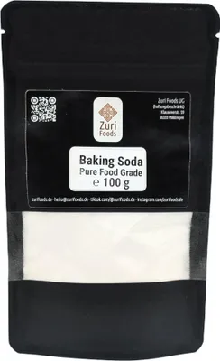 Produktbild von Backsoda in Lebensmittelqualität – 100g – Reines Natron (Natriumhydrogencarbonat)