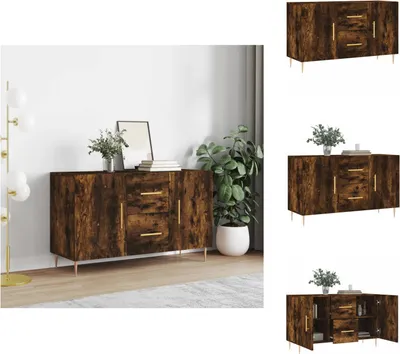Produktbild von vidaXL Sideboard Räuchereiche 100x36x60 cm Holzwerkstoff -  Sideboards