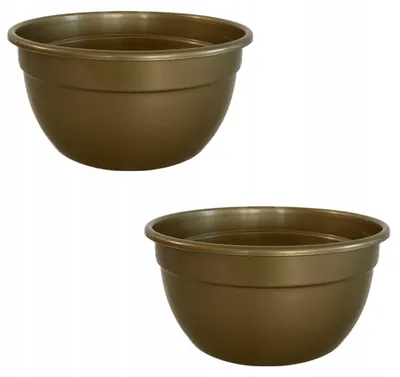 Produktbild von Tomplastik Schale 20 cm Gold Blumen Deko 2er-Set
