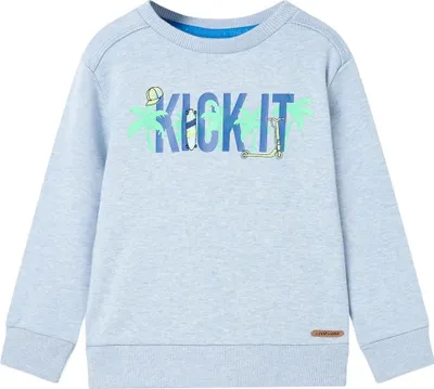 Produktbild von Kinder-Sweatshirt Hellblau Melange 128