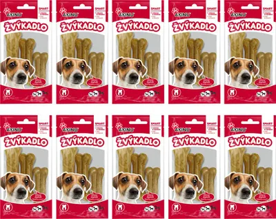 Obrázek produktu pro Akinu Kost z buvolí kůže přírodní pamlsek pro psy žvýkací 8 cm 10 x 3 ks