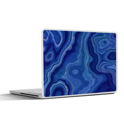 Produktbild von MuchoWow® Laptop Aufkleber Sticker Cover Blau - Achat - Steine 31x22.5 cm - Laptop-Deko
