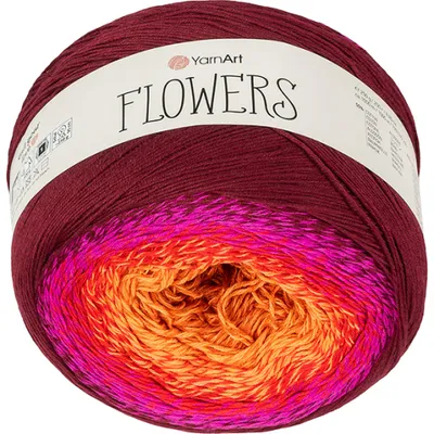 Produktbild von Garn „Flowers“ – 250 g, 1000 m – Rosa, Orange