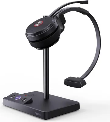 Obrázek produktu pro Yealink WH62 Mono Teams, Bezdrátový, Kancelář / call centrum, 20 - 20000 Hz, 80 g, Sluchátka s mikrofonem, Černá