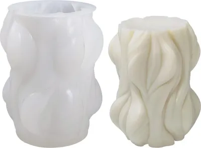Produktbild von Silikon Kerzenform Seifen Gussform, geometrische Form, Design, 91 x 73 mm, 175 ml