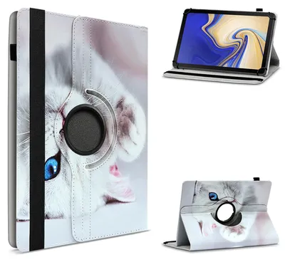 Produktbild von Tablet Tasche für Samsung Galaxy Tab S4 10.5 Hülle Schutzhülle Case 360° DrehbarFarben:Motiv 4