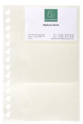Zdjęcie produktu dla EXACOMPTA 85034E Wymienne tuleje Exacompta Exactive® do kart Exacard 10 sztuk