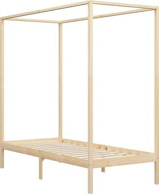 Produktbild von vidaXL Himmelbett-Gestell Massivholz Kiefer 100 x 200 cm