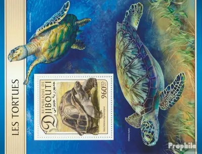 Produktbild von Briefmarken Dschibuti 2017 Mi Block 548 (kompl. Ausg.) postfrisch Schildkröten