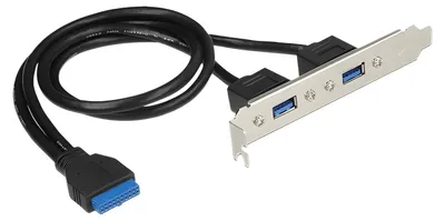 Produktbild von Delock Slot bracket - USB-Konsole - USB Typ A (W) zu 19-poliger USB 3.0 Kopf (W) - für Delock Converter M.2