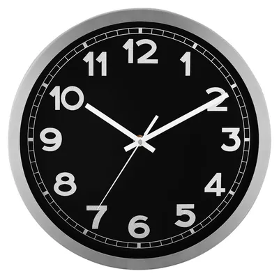 Image de Omgoods - Horloge murale silencieuse de 30 cm avec cadre en aluminium