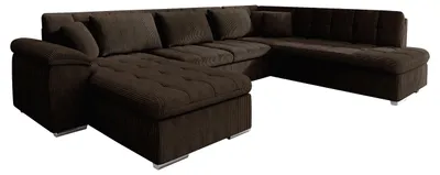 Produktbild von MIRJAN24 Ecksofa Niko Bis Cord, Polsterecke mit Bettkasten und Schlaffunktion, Sofa, Polstergarnitur (Farbe: Poso 06, Seite: Links)