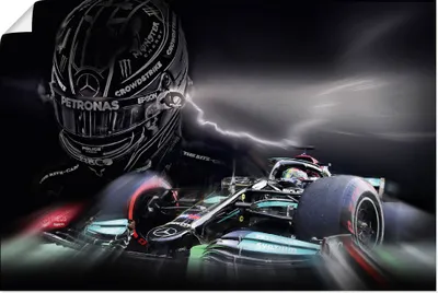 Produktbild von ARTland Poster Lewis Hamilton Größe: 90x60 cm