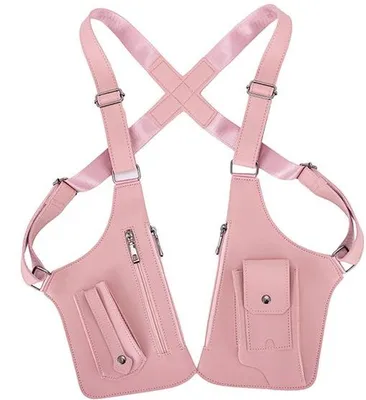 Produktbild von Rückenbekleidung - Retro Rucksack für Herren - Schultertasche - Anti-Diebstahl Brieftasche, Leder-Schultertasche, bequemer Rucksack für Mobiltelefon - Outdoor-Sporttasche für Herren - Rosa