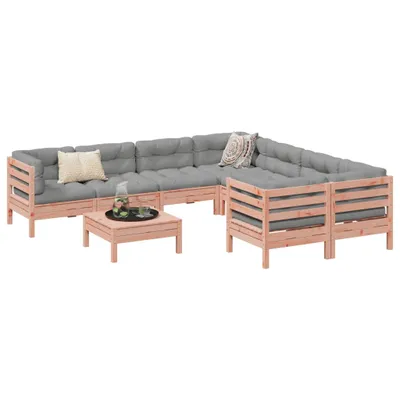 Produktbild von Design 9-tlg. Garten-Sofagarnitur mit Kissen Massivholz Douglasie, Gartenmöbel-Sets 2024 Neu